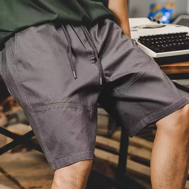 Workwear Casual Shorts Mens Fashionable Loose Fashionable Brand Summer American Style Five-point Pants Grey  - Image 3