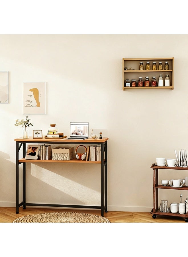 YQbest Console Table, 2 Tier Entryway Table, Kitchen Cabinet, Narrow Sofa Table for Living Room, Hallway, Foyer,Entrance, Bedroom - Image 3