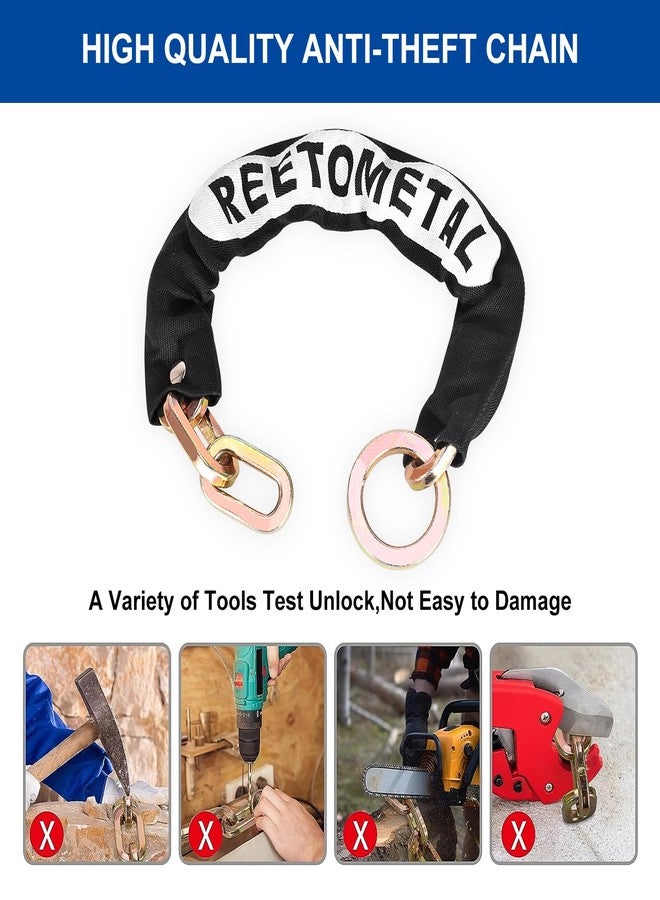 REETOMETAL Heavy Duty Security Chain, 2-Pack 2FT x 3/8" (9mm) Thick Hardened Steel Cut Proof Anti-Theft Lock Chain for Motorcycles, Bicycles, Trailers, Containers, Fence, etc. - Image 3