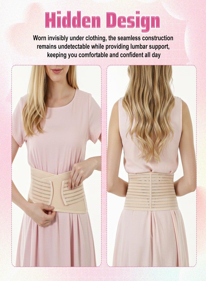 APLZGMG Back Brace for Lower Back Pain, Skin Tone Back Support Brace, Adjustable Back Support Belt for Men and Women, L/XL Backbrace for Lumbar Lower Relief (Waist Sizes from 85-94cm and 95-110cm) (Large) - Image 5