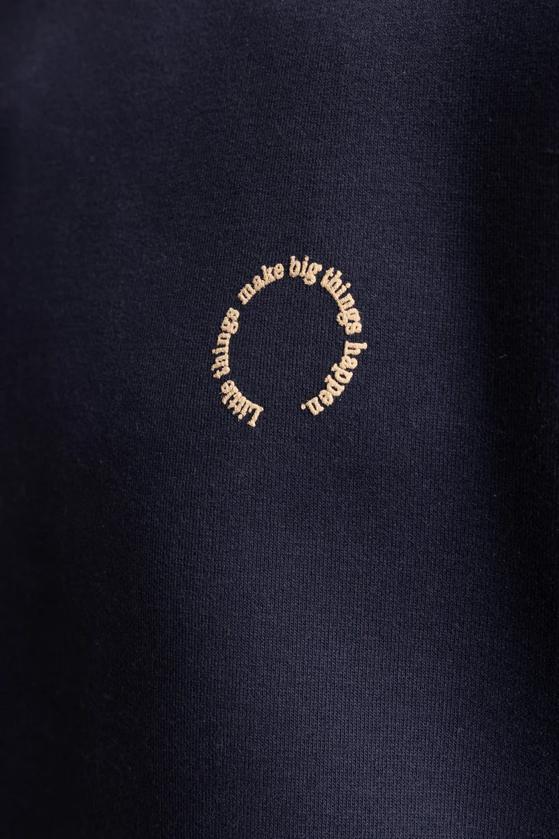 Catch Sweatshirt with Embossed Text Detail