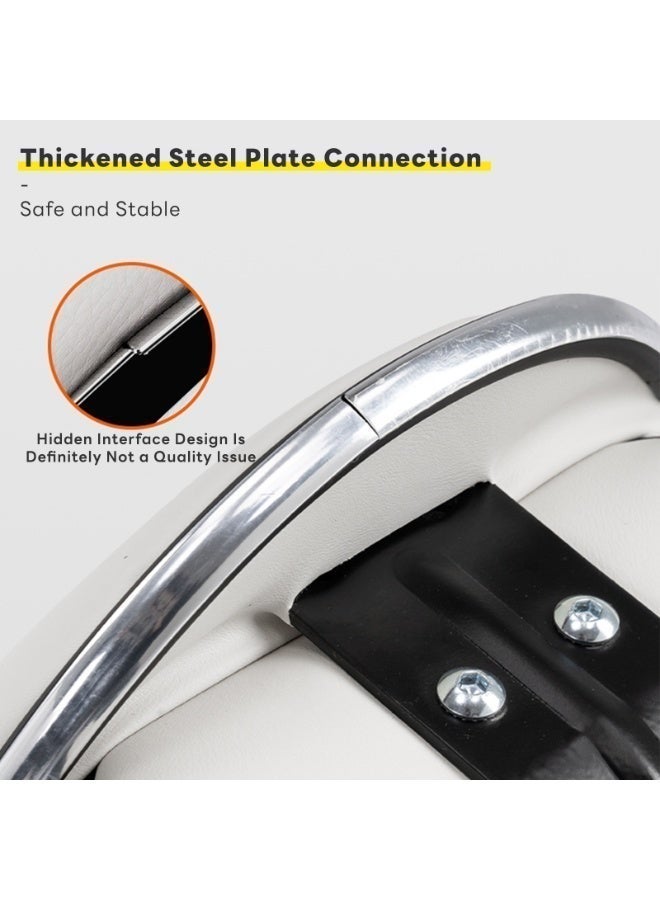 Sharpdo 2-Piece Bar Stool Set, Nappa Leather High Back Bar Stool, Comfortable and Adjustable High Bar Stool, 360° Rotation, Suitable for Home Kitchen Counter Restaurant High Stool - Image 5