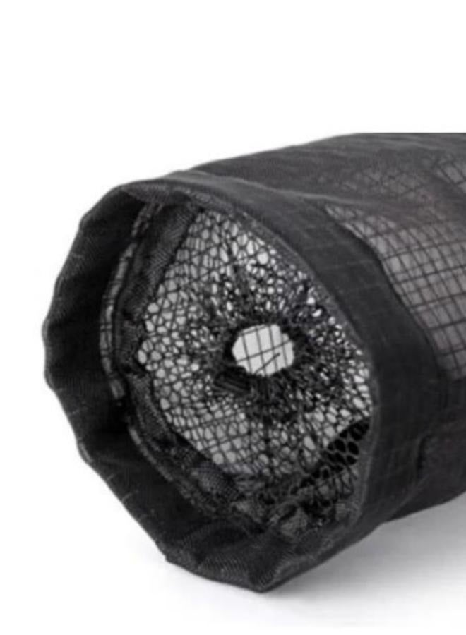 1/2/3 Pcs Hanging Storage Bag Folding Hanging Storage Bag Hanging Folding Net Garbage Bag Sorter Recycling Grocery Storage Containers Household Kitchen Hanging Shopping Bag Black - Image 5