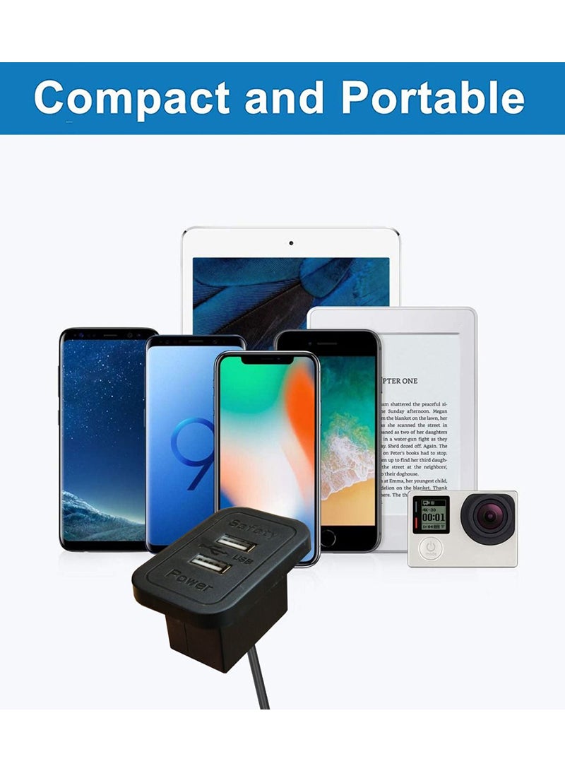 Mahmayi Black BS02-BLK Desktop Socket with USB A/C Port for Office Home and Meeting Room
