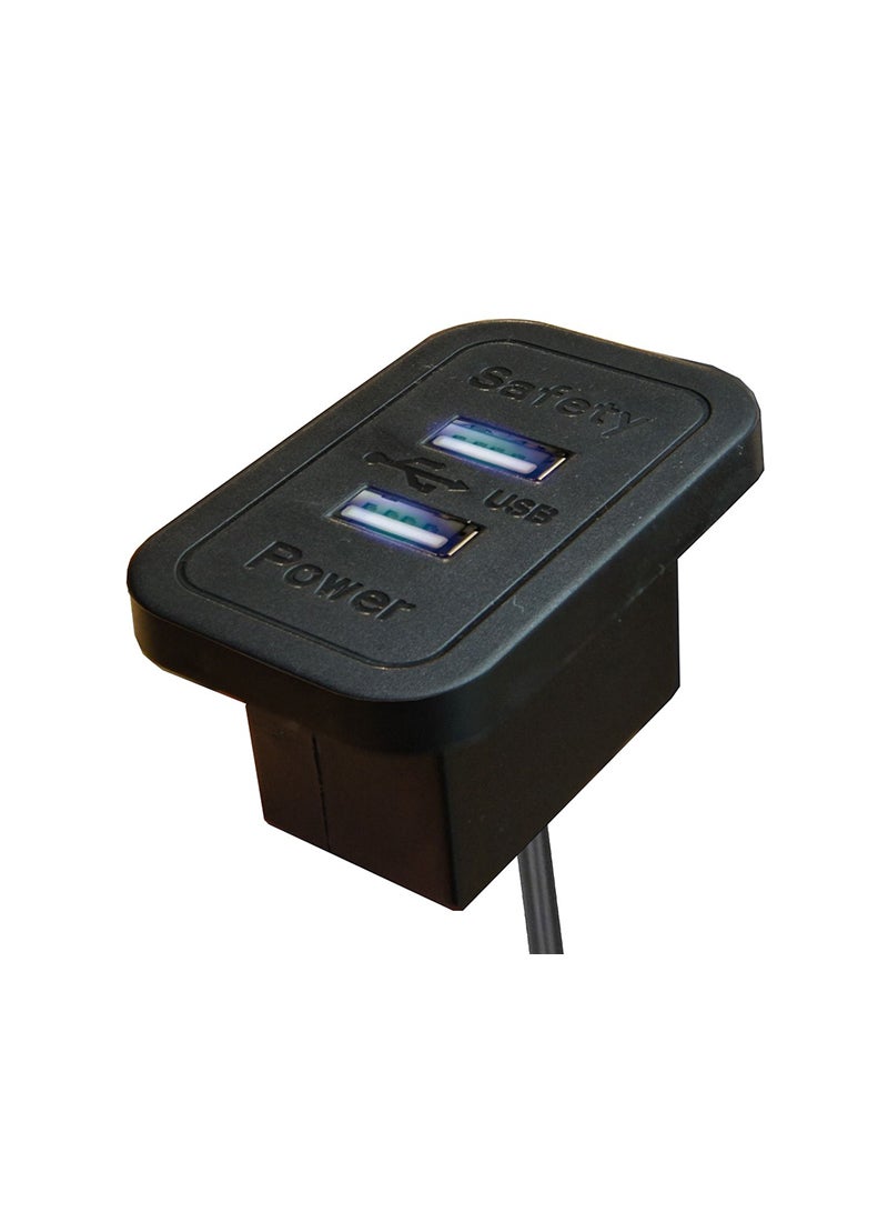 Mahmayi Black BS02-BLK Desktop Socket with USB A/C Port for Office Home and Meeting Room