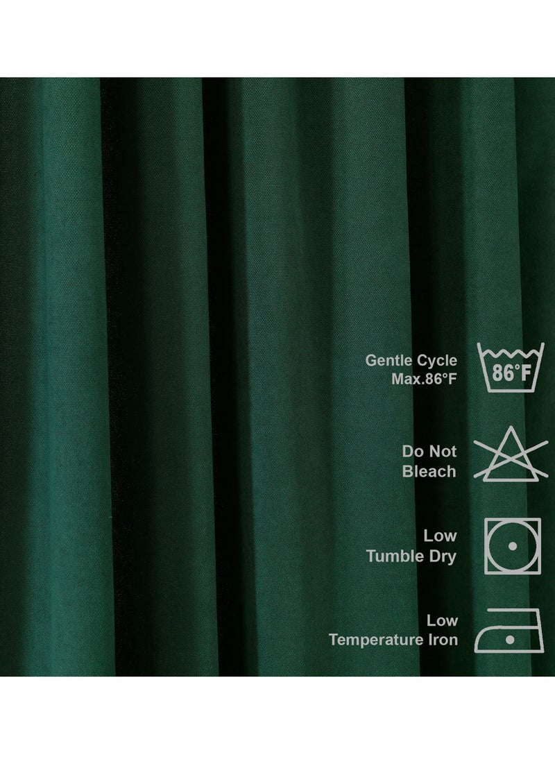 Zeenah Furniture Solid Color Home Decorative Curtains Velvet Look 2 Panels Hanging Back Tap & Rod Pocket Living Room Nursery Room Kitchen Office Windows Home Decoration - Image 4