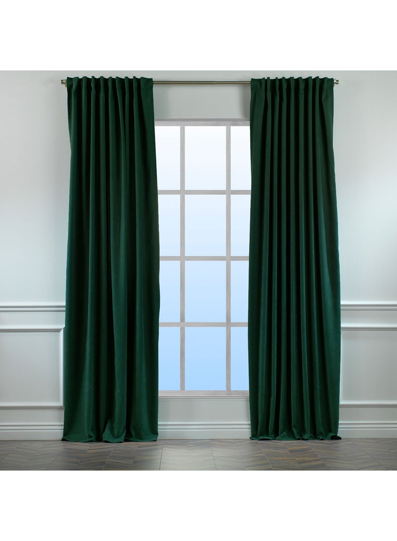 Zeenah Furniture Solid Color Home Decorative Curtains Velvet Look 2 Panels Hanging Back Tap & Rod Pocket Living Room Nursery Room Kitchen Office Windows Home Decoration - Image 1