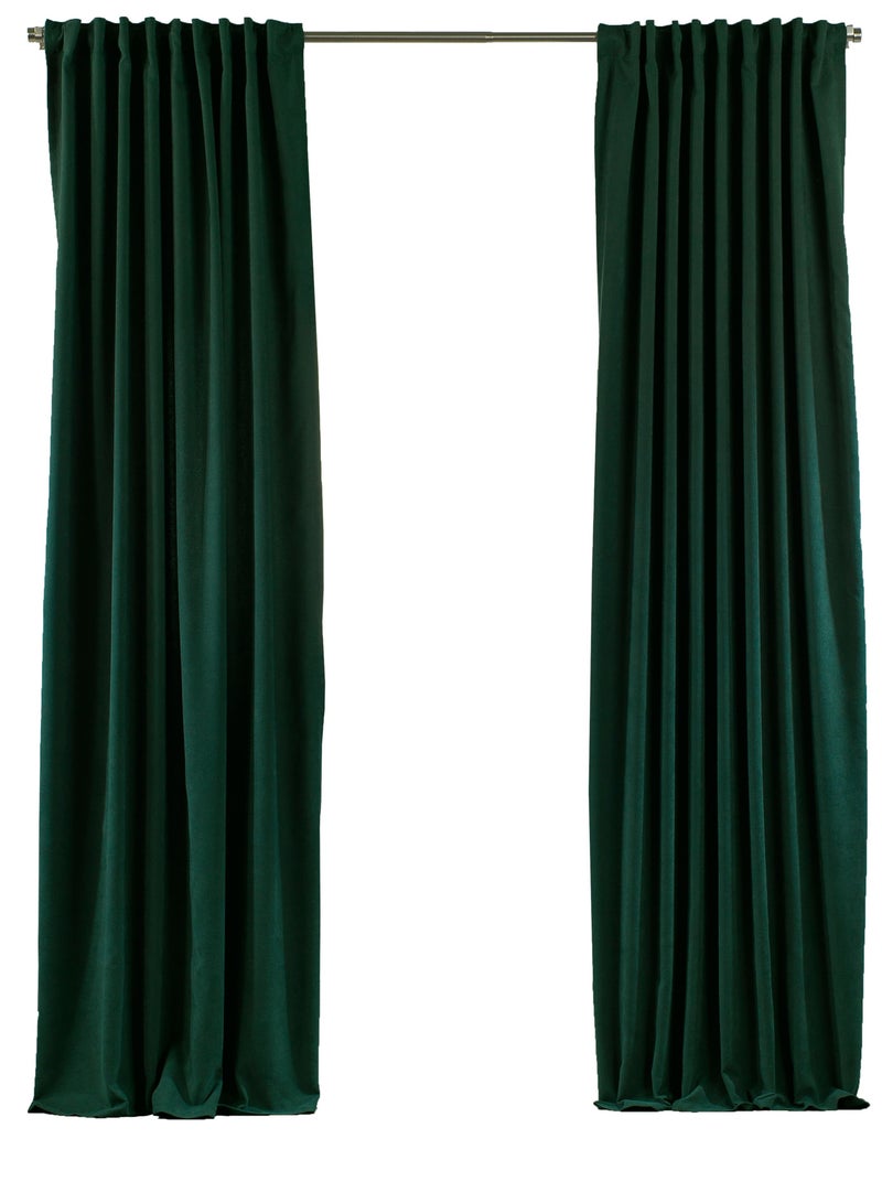 Zeenah Furniture Solid Color Home Decorative Curtains Velvet Look 2 Panels Hanging Back Tap & Rod Pocket Living Room Nursery Room Kitchen Office Windows Home Decoration - Image 5