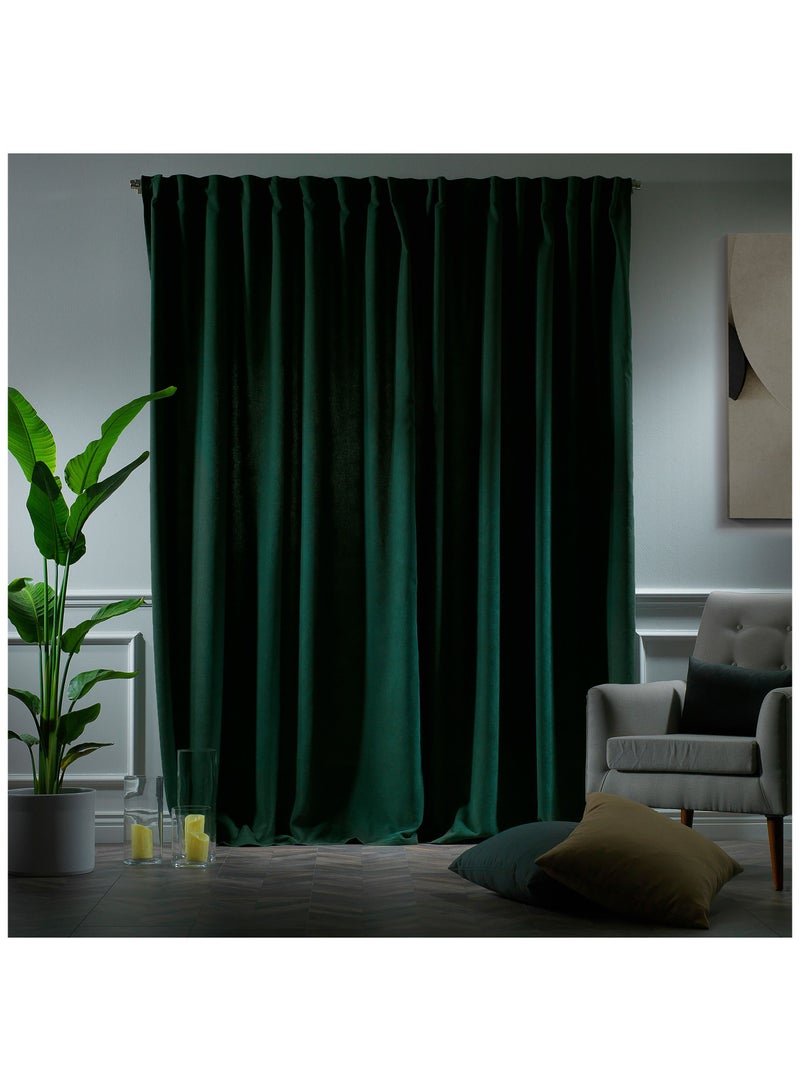 Zeenah Furniture Solid Color Home Decorative Curtains Velvet Look 2 Panels Hanging Back Tap & Rod Pocket Living Room Nursery Room Kitchen Office Windows Home Decoration - Image 2