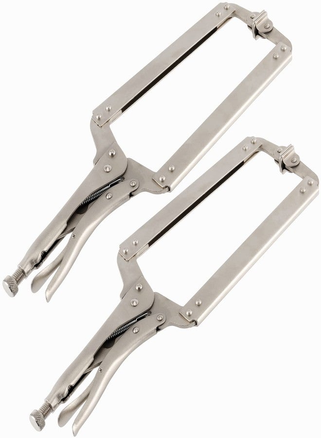 SEHOI 2PCS 18 Inches C-clamp Locking Pliers with Swivel Pads, Locking Clamp Pliers, Welding Clamps for Wood Working and Welding - Image 1