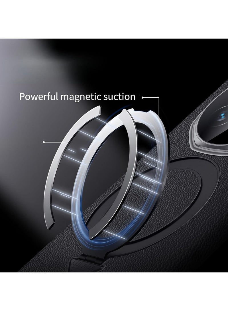 general Magnetic Case for Honor Magic V5 5G Premium Leather Case with Kickstand Comfortable Touch Hinge Protection Shockproof Back Cover Support Wireless Charging - Image 3