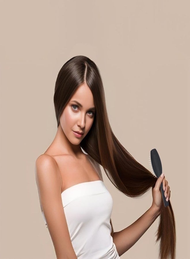 بلوشيا فرشاة شعر كلاسيكية من BLUSHIA، ذات رؤوس كروية مضادة للكهرباء الساكنة، لتصفيف الشعر وتمليسه وفك تشابكه، مثالية للرجال والنساء (أسود) - Image 5