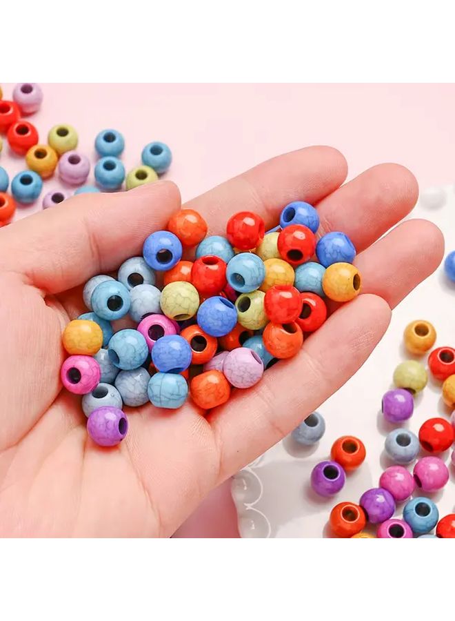 Orange Color 10mm Cracked Huge Handmade Beads for Jewelry Necklace Making - Image 5