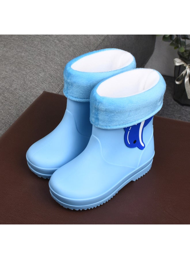 Children's Rain Boots Cute Cartoon Boys And Girls Kindergarten Baby Waterproof Shoes Overshoes Medium And Big Children Non-slip Rain Boots Rubber Shoes