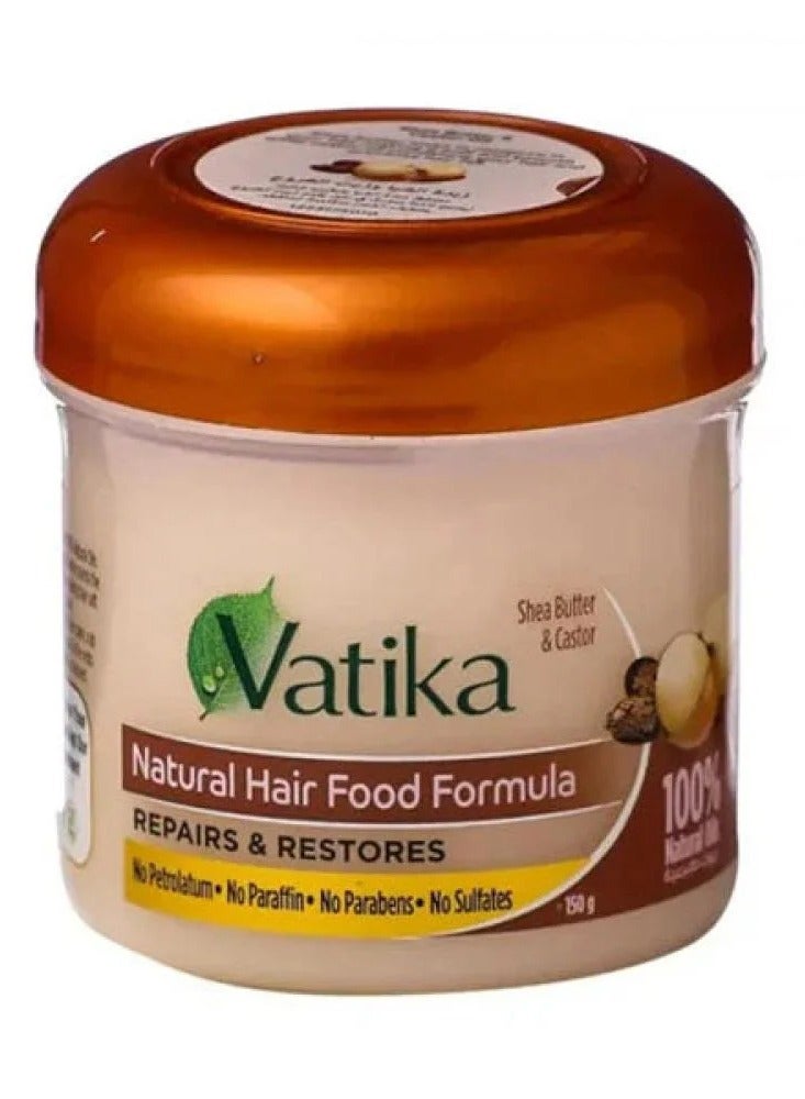 Vatika Shea Butter & Castor Oil Moisturizing & Styling Hair Cream 150g