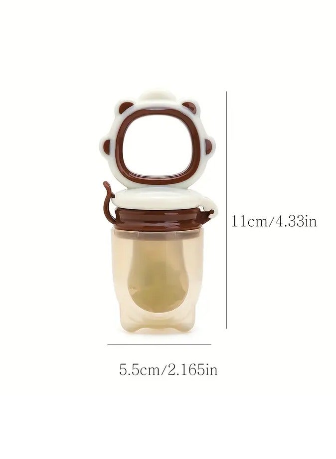 Exotic مغذي الفواكه للرضع - حقيبة عضّ مصنوعة من السيليكون الغذائي للفواكه والخضروات | أداة آمنة للتسنين والتغذية الذاتية للأطفال الرضع والصغار - Image 2