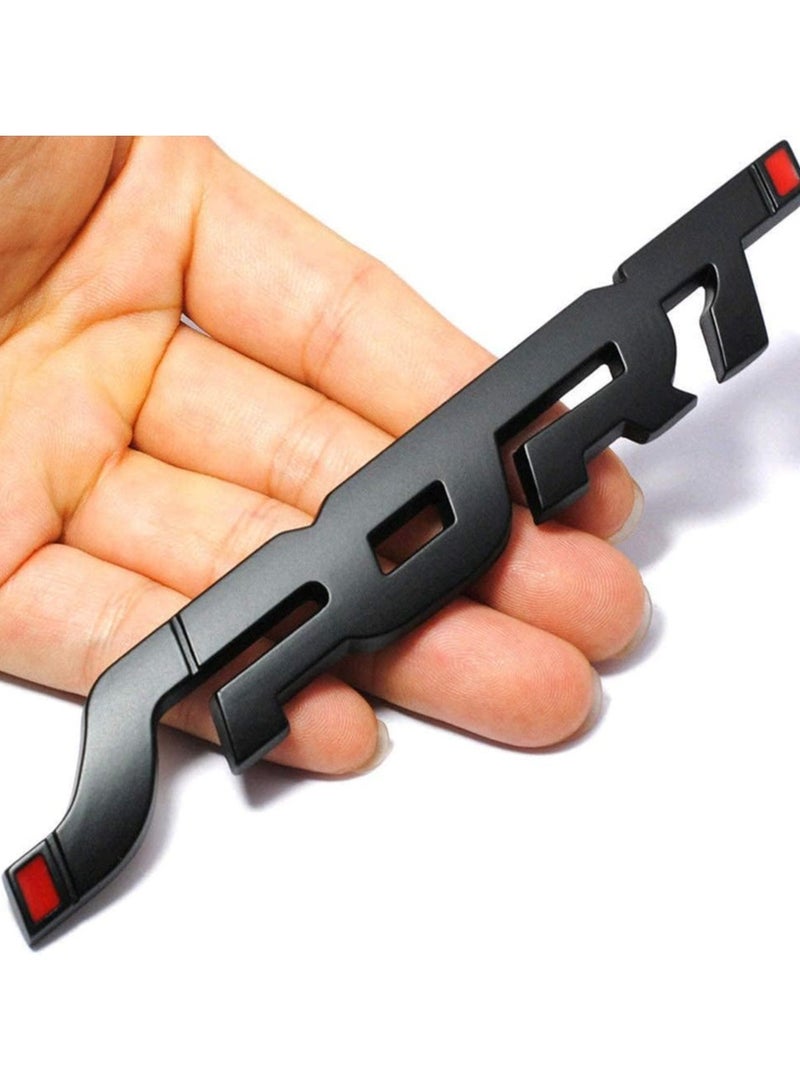 بيعتكلها ملصق لاصق ثلاثي الأبعاد لشعار السيارة المعدنية لسباق السيارات الرياضية (أسود) - Image 2