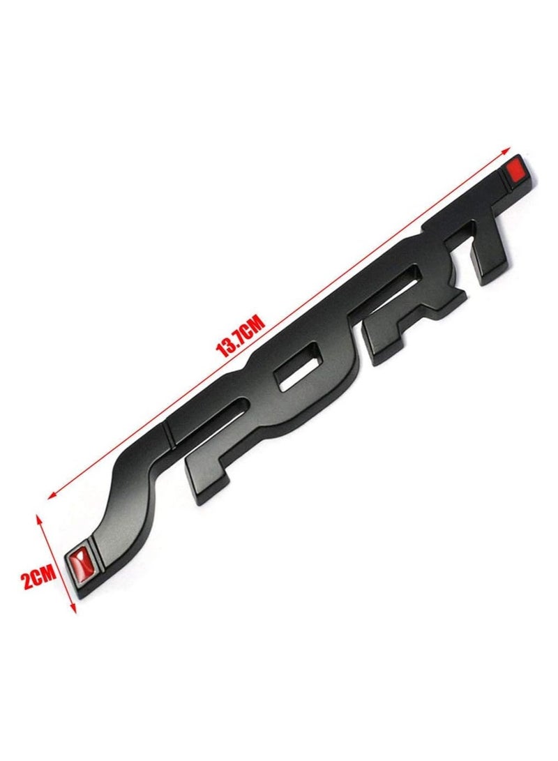 بيعتكلها ملصق لاصق ثلاثي الأبعاد لشعار السيارة المعدنية لسباق السيارات الرياضية (أسود) - Image 4