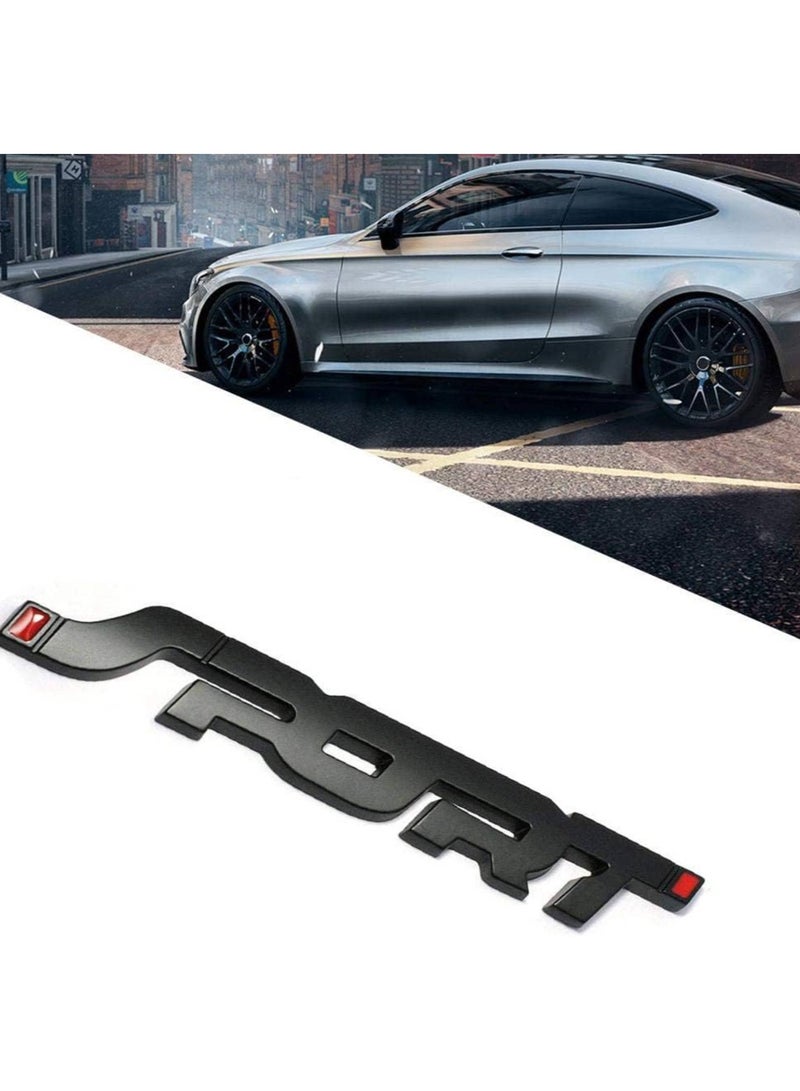 بيعتكلها ملصق لاصق ثلاثي الأبعاد لشعار السيارة المعدنية لسباق السيارات الرياضية (أسود) - Image 3