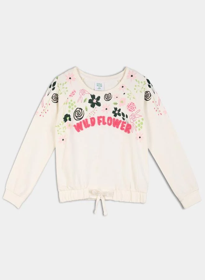 Miniklub Girls Cotton Printed Top and Pants Set