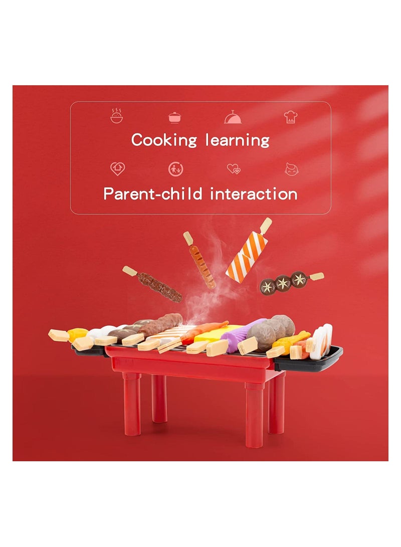 SYOSI Kids Mini BBQ Playset Pretend Play Food Grill Set Toy Barbecue Kitchen Cooking Tools Role Toys Small Play Camping Toys Set for Toddlers Boys and Girls Gifts (22pcs) - Image 5