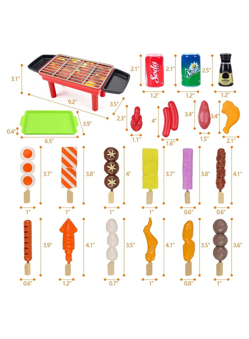SYOSI Kids Mini BBQ Playset Pretend Play Food Grill Set Toy Barbecue Kitchen Cooking Tools Role Toys Small Play Camping Toys Set for Toddlers Boys and Girls Gifts (22pcs) - Image 2