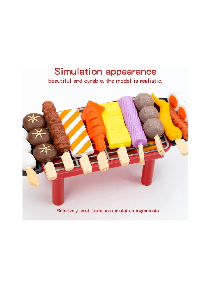 SYOSI Kids Mini BBQ Playset Pretend Play Food Grill Set Toy Barbecue Kitchen Cooking Tools Role Toys Small Play Camping Toys Set for Toddlers Boys and Girls Gifts (22pcs) - Image 4