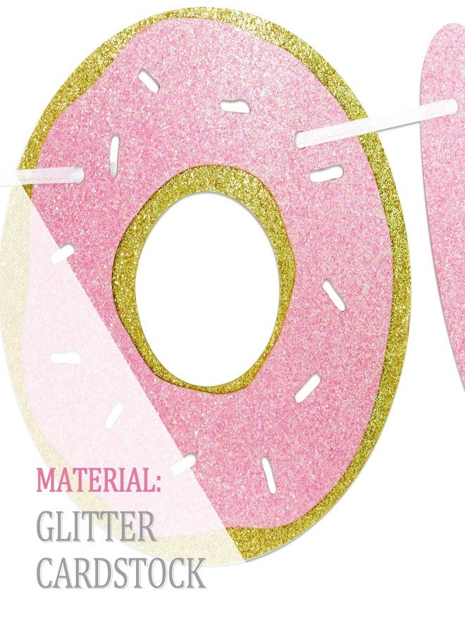 FOZEE Sprinkled with Love Glitter Banner Baby Shower Sprinkle Party Decoration for Girl Pre-Strung Sign Gold (Pink) - Image 3
