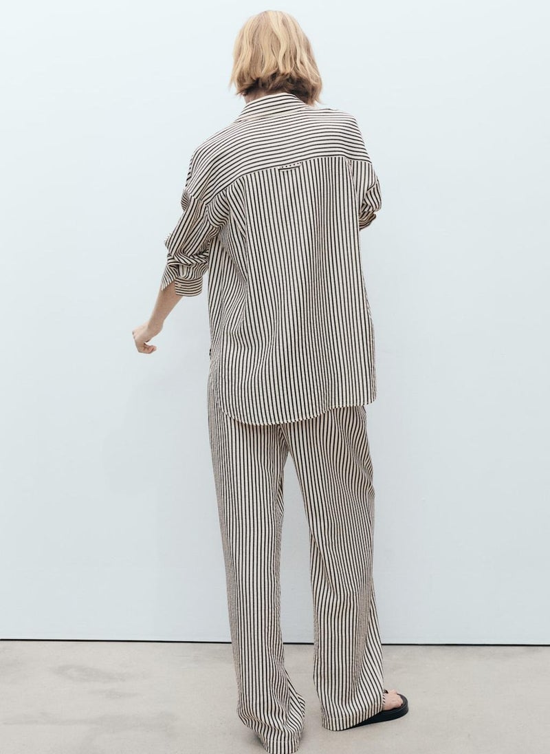 MANGO - Texture Striped Trousers - Image 1