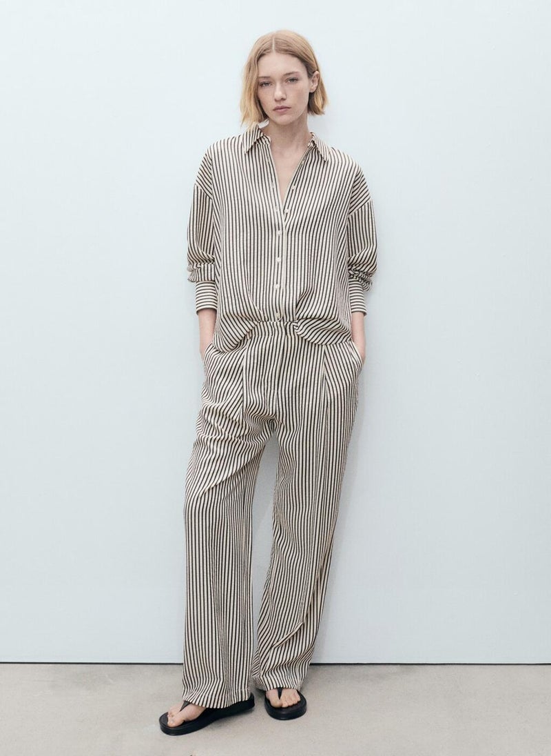 MANGO - Texture Striped Trousers - Image 1