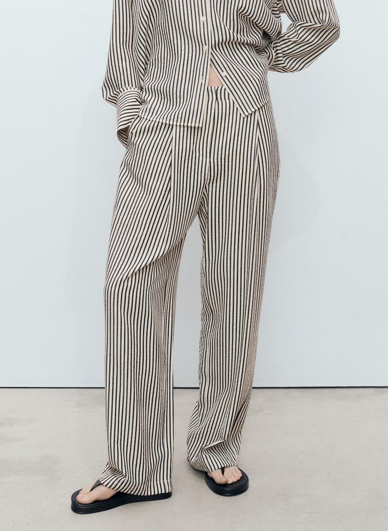 MANGO - Texture Striped Trousers - Image 1