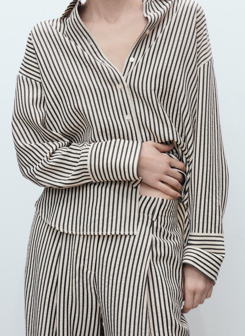 MANGO - Texture Striped Trousers - Image 1