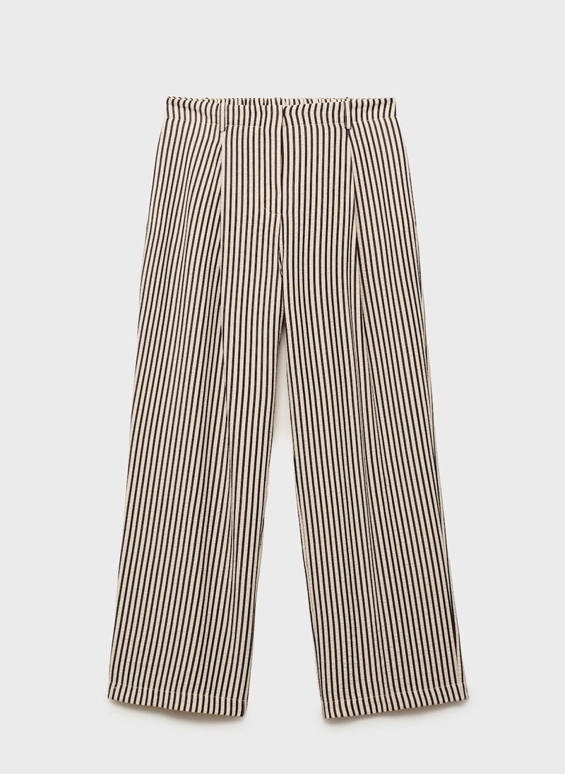 MANGO - Texture Striped Trousers - Image 1