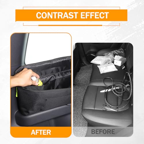 LLKUANG حقيبة تنظيم تخزين صندوق السيارة LLKUANG متوافقة مع تويوتا لاند كروزر برادو 250 J250 LC250 2024 2025، جيوب تخزين خلفية من قماش أوكسفورد لتوفير المساحة (الجانب الأيسر) - Image 2