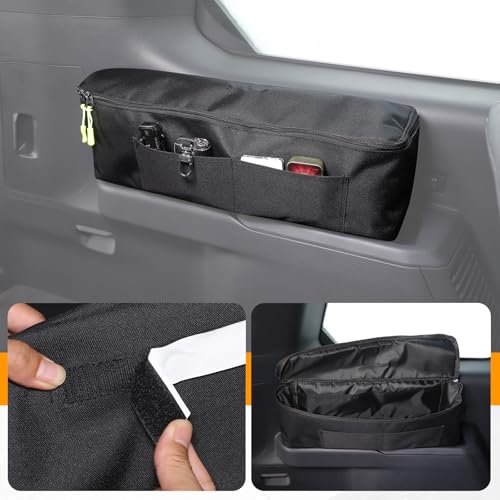LLKUANG حقيبة تنظيم تخزين صندوق السيارة LLKUANG متوافقة مع تويوتا لاند كروزر برادو 250 J250 LC250 2024 2025، جيوب تخزين خلفية من قماش أوكسفورد لتوفير المساحة (الجانب الأيسر) - Image 5