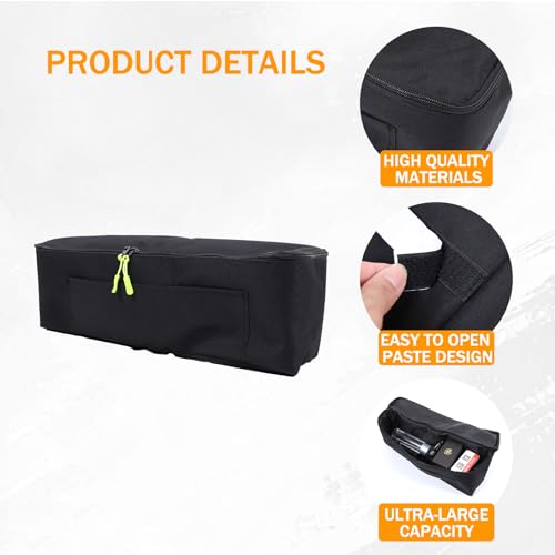 LLKUANG حقيبة تنظيم تخزين صندوق السيارة LLKUANG متوافقة مع تويوتا لاند كروزر برادو 250 J250 LC250 2024 2025، جيوب تخزين خلفية من قماش أوكسفورد لتوفير المساحة (الجانب الأيسر) - Image 4