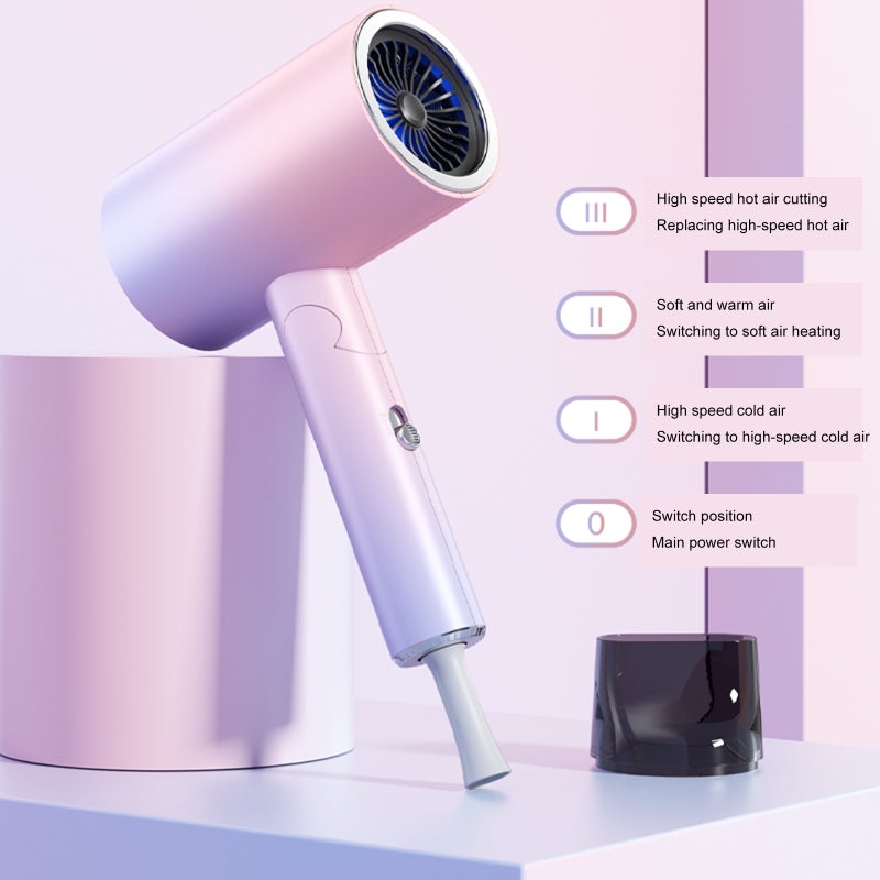 Portable Foldable Hair Dryer 1900W Fast Drying Hairdryers Cold Hot Wind Blow Dryer Hair Styling Tool with Concentrator Holder Comb for Home Travel Use - Image 3