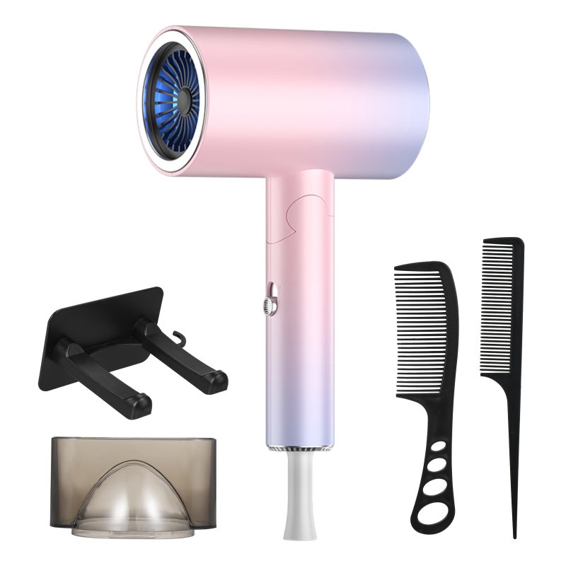 Portable Foldable Hair Dryer 1900W Fast Drying Hairdryers Cold Hot Wind Blow Dryer Hair Styling Tool with Concentrator Holder Comb for Home Travel Use - Image 1
