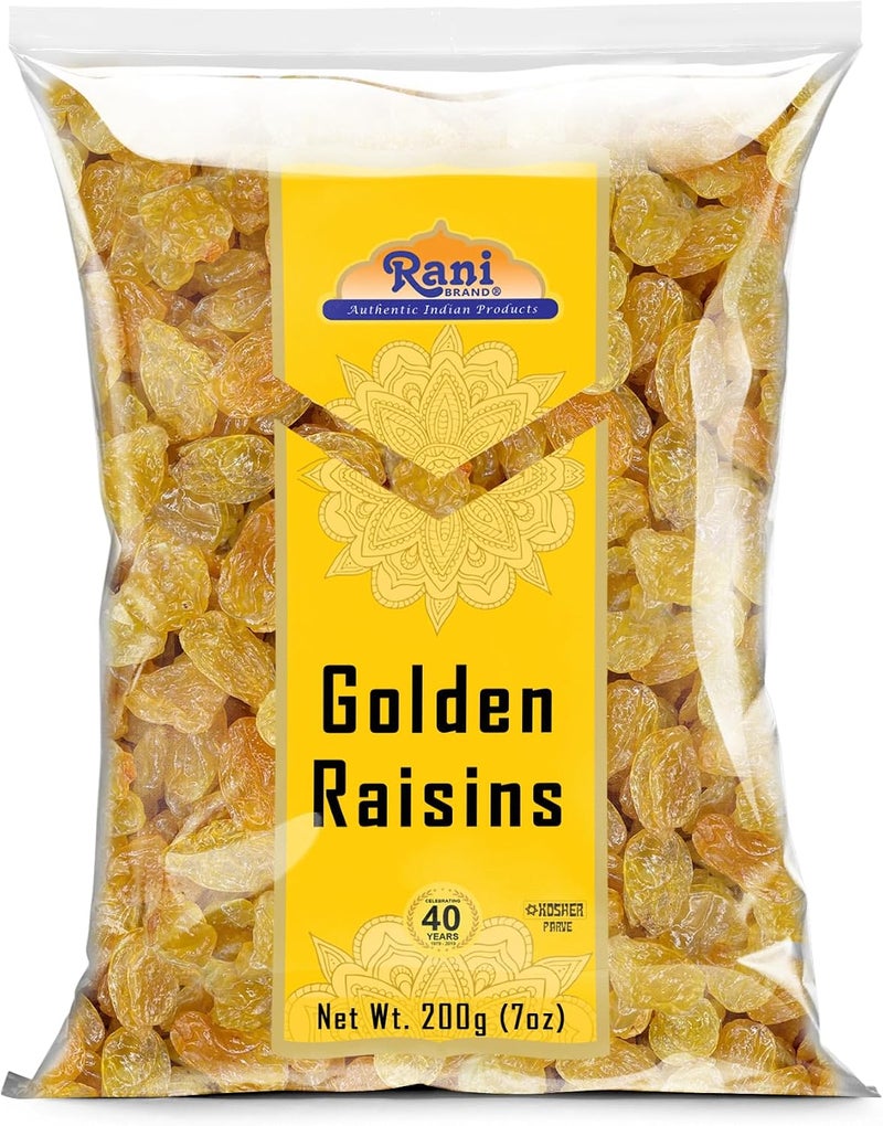 Rani Brand Golden Raisins - 200g (7oz) - Kosher, Non-GMO, Vegan - Image 1