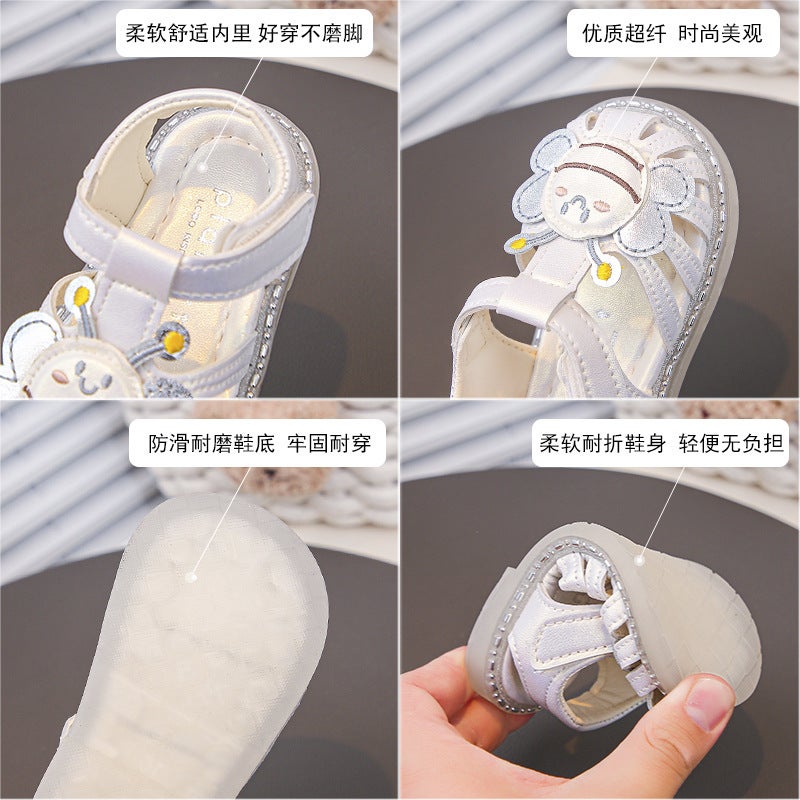 Baby Toddler Sandals Style Western Style Princess Shoes Breathable Toe Anti-Kick Toddler Soft Sole Women'S Baby Shoes - Image 5