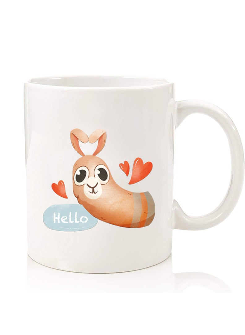 Theodor Premium Quality Two Sided Printed Coffee Mug Tea Cup For Home Office, Kids Men Women Hello Camel - Image 1