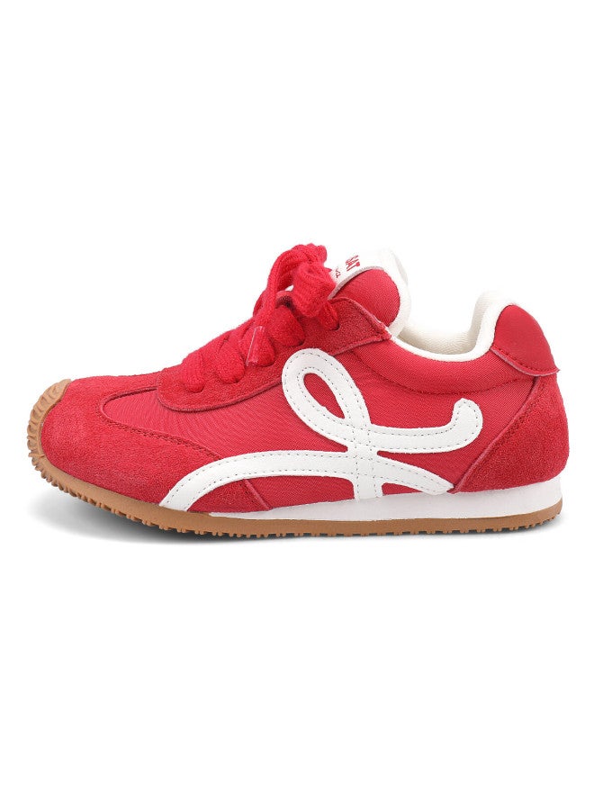 St&sat Kids Sports Shoes Spring And Autumn New Girls Casual Shoes Boys Running Shoes Grapefruit Red Size 39 - Image 4