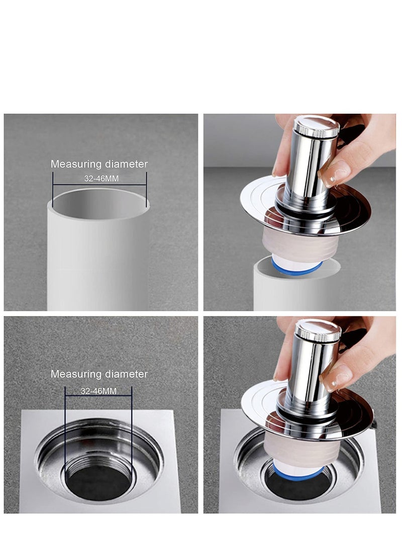 Excefore - Magnetic Drain Tube Hose Seal, Odor-proof Valve Deodorant Silicone Plug, Drain Catcher Connector, Tee Joint, Only Suitable for Washing Machine - Image 1