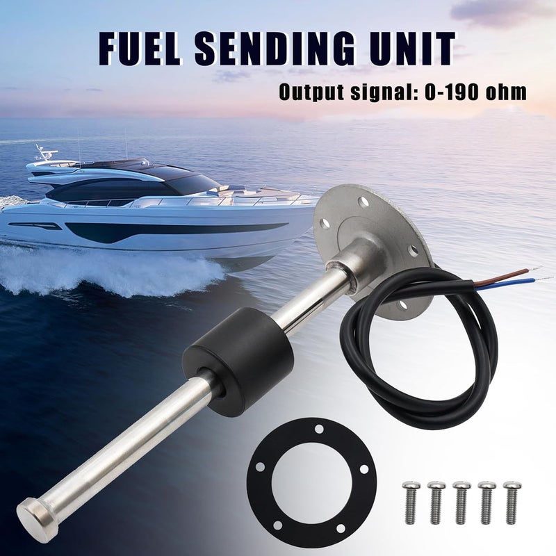 Geloo 0-190 ohms 16"(400mm) Marine Fuel Sending Unit for Boat Sending Unit Fuel Gauge Sensor Fuel Tank Sending Unit Fuel Water Level Sending Unit Fuel Gas Sender Fuel Level Sensor Fuel Sending Unit - Image 5