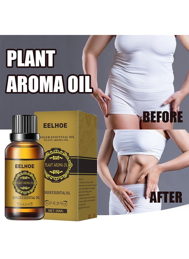 EELHOE - Ginger Essential Oil, Belly Drainage Ginger Oil, Ginger Oil Lymphatic Drainage Massage For Relaxing, Pure Natural Ginger Massage Oil For Lymphatic Drainage, Liquid Herbal Massage Oils - Image 1