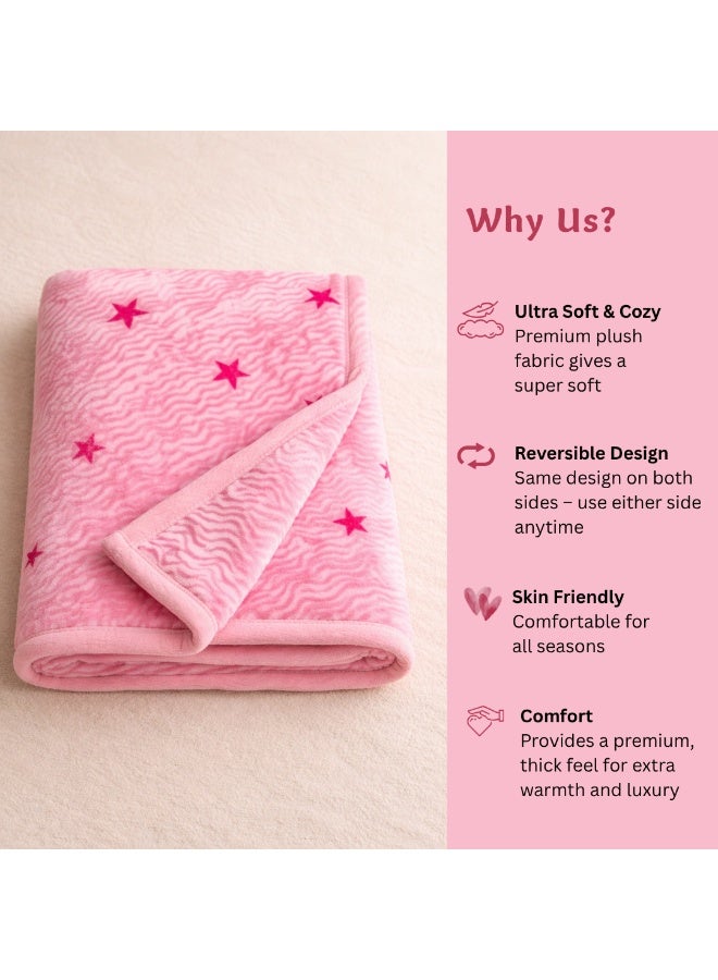 VELMORE Reversible Single Size Cloud Blanket 2KG | Ultra Soft Warm Fleece Throw | Double-Sided Same Design | Cozy Bed & Sofa Blanket for All Seasons - Image 2