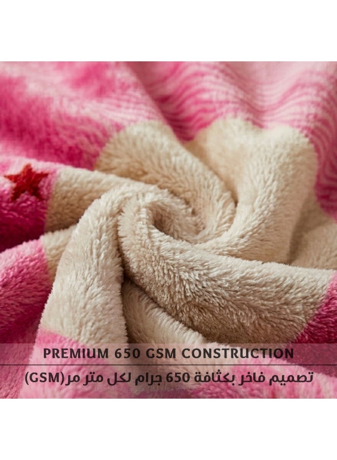 VELMORE Reversible Single Size Cloud Blanket 2KG | Ultra Soft Warm Fleece Throw | Double-Sided Same Design | Cozy Bed & Sofa Blanket for All Seasons - Image 5