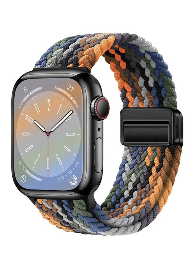 X-level Magnetic Braided Strap Band for Apple Watch Band 42mm 44mm 45mm 46mm 49mm Women Men, Upgraded Connector -Elastic Nylon Breathable Sport Straps for Apple watch Series 10 9 8 7 6 5 4 3 2 SE - Image 1