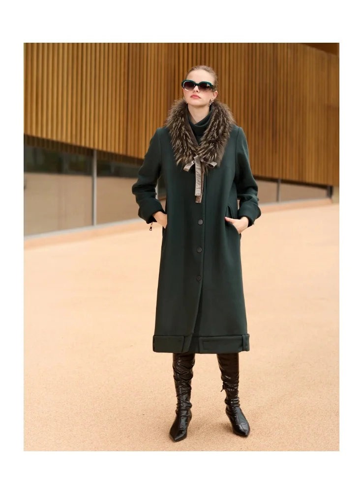 Felt Coat - Emerald