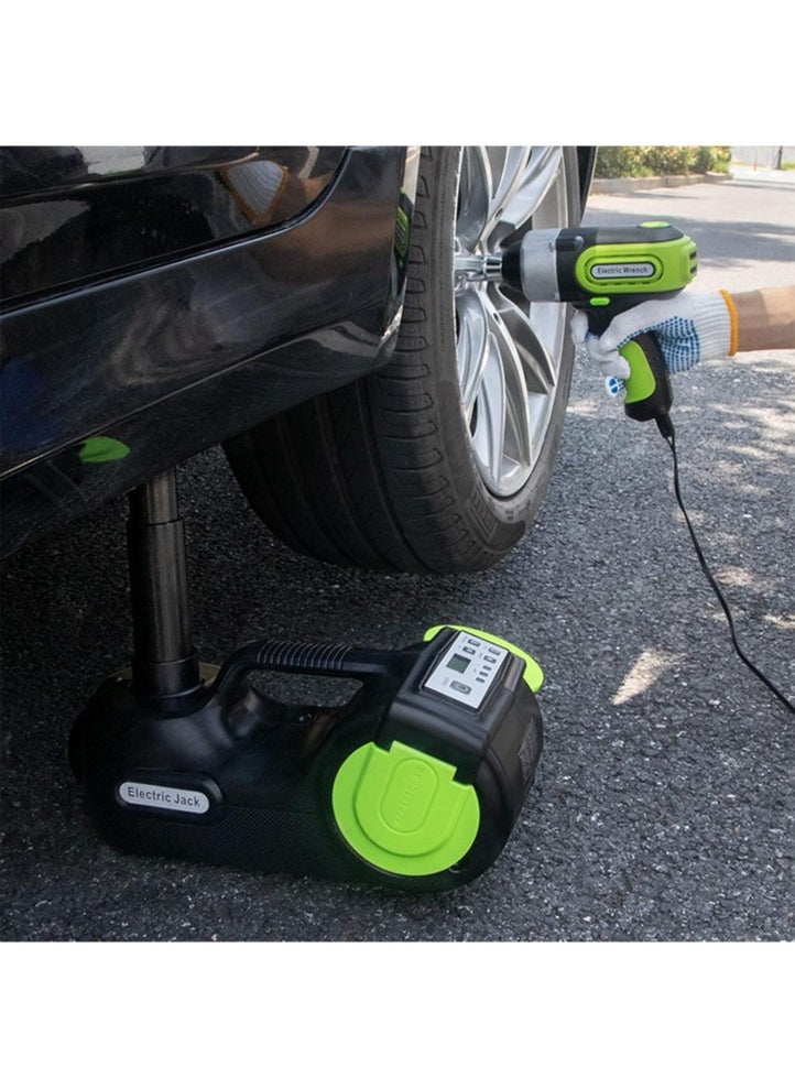 Gasin Electric Car Jack Kit 5Ton 12V Car Jack Hydraulic (Lifting Range: 6.1-20.86 inch) with Impact Wrench & Inflator for Car SUV Sedan MPV with LCD & Tire Pressure Display  - Image 5